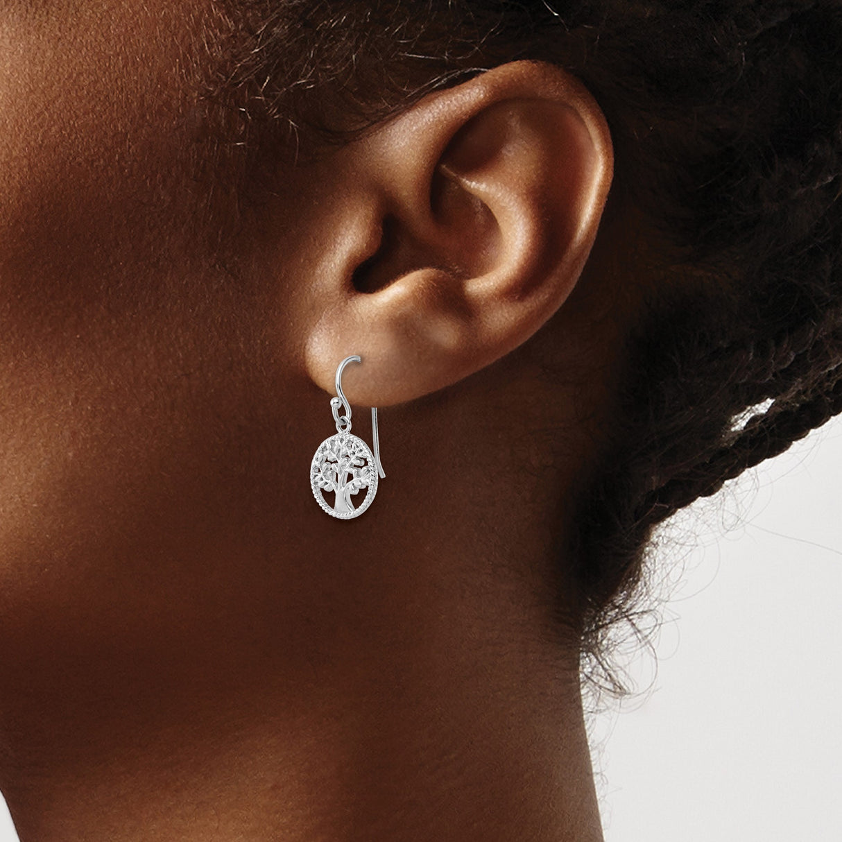 Sterling Silver Dangle Earrings with Tree of Life Design, Boho Spiritual Jewelry for Women