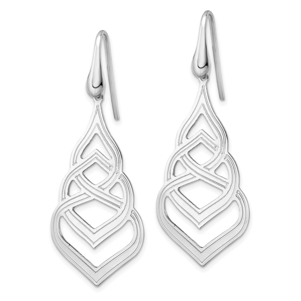 Sterling Silver Dangle Earrings with Celtic Knot Design Symbolizing Unity and Eternity