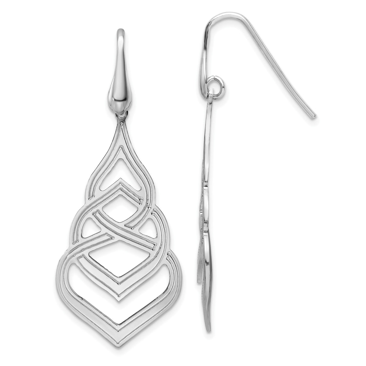 Sterling Silver Dangle Earrings with Celtic Knot Design Symbolizing Unity and Eternity
