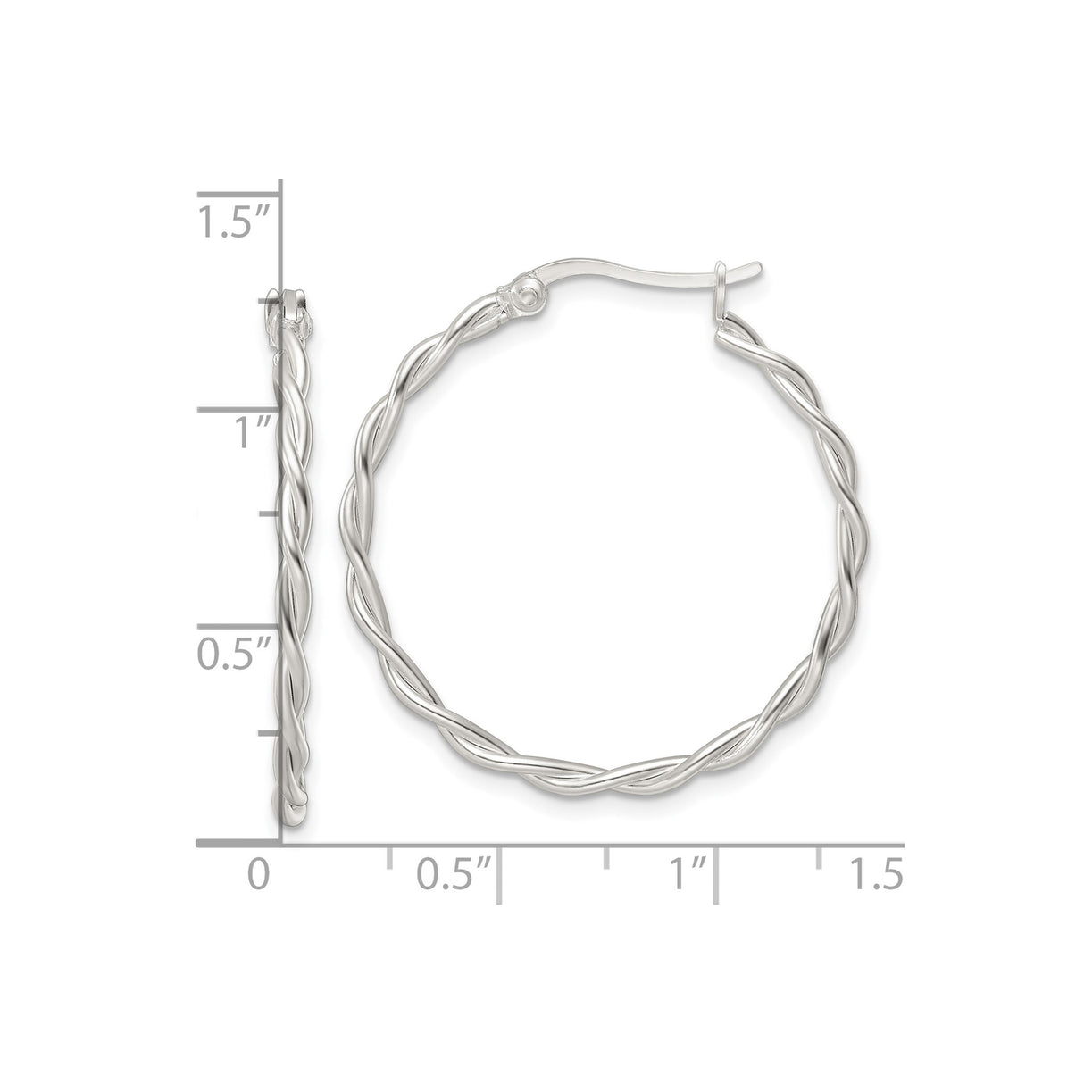 Sterling Silver Twisted Hoop Earrings with Braided Design, Symbolizing Unity and Timeless Style