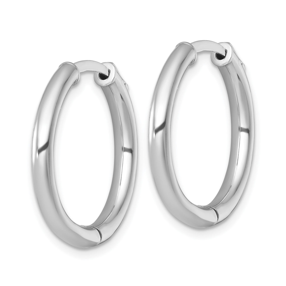 Sterling Silver Hoop Earrings, Smooth Polished Round Lightweight Design, Unisex Minimalist Style