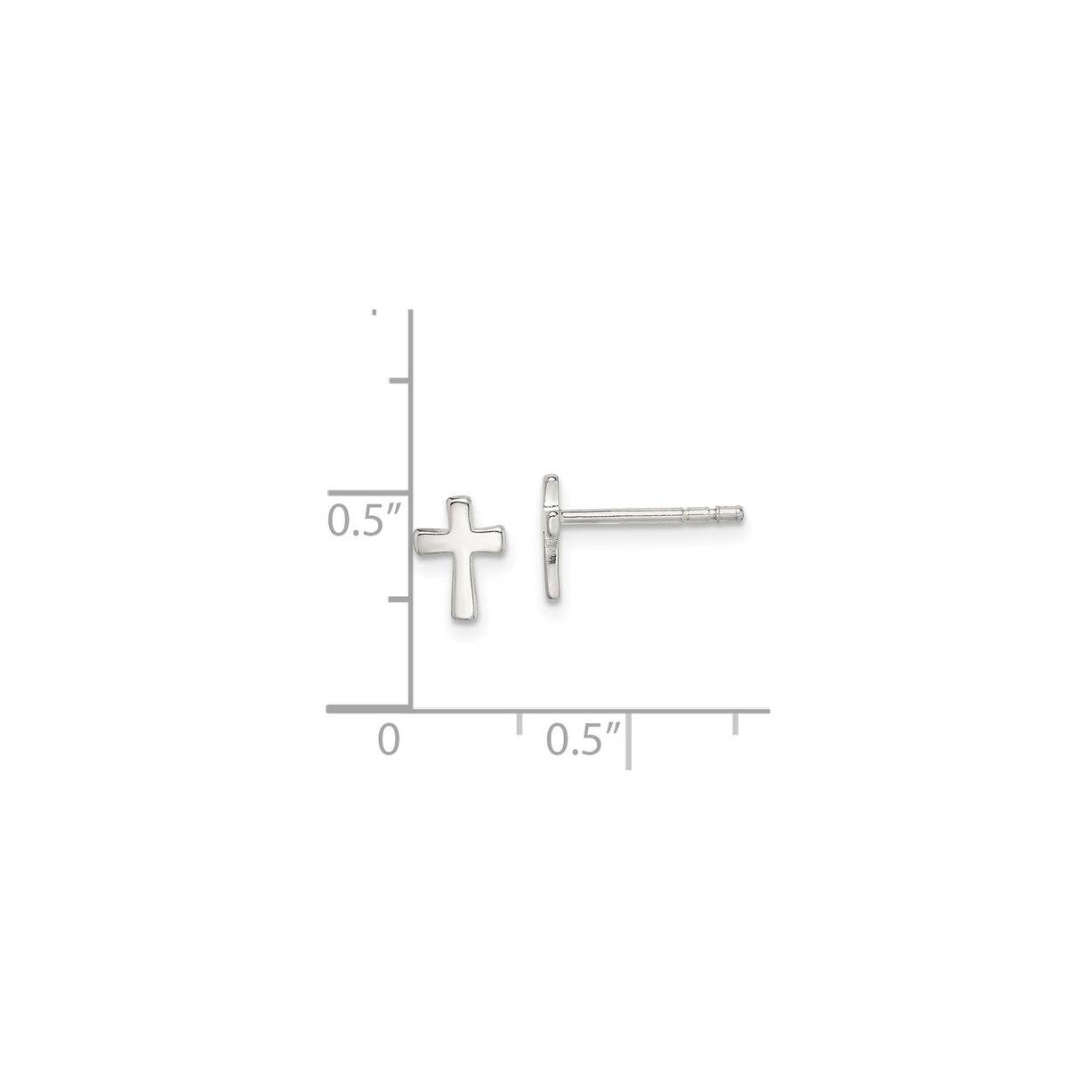 Sterling Silver Cross Pendant with Classic Latin Design and Minimalist Spiritual Style