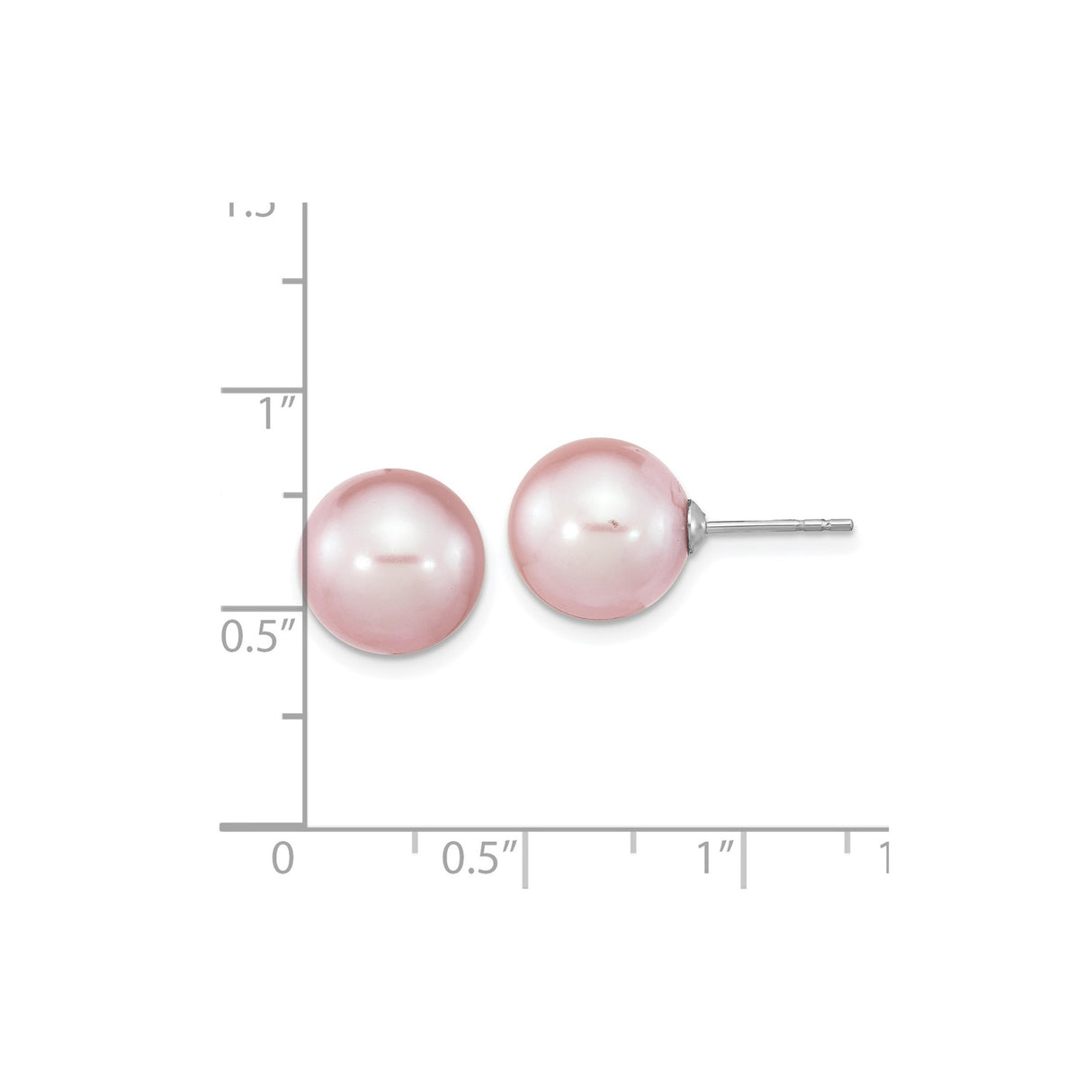 Sterling Silver Stud Earrings with Pink Cultured Freshwater Pearls, Classic Feminine Design