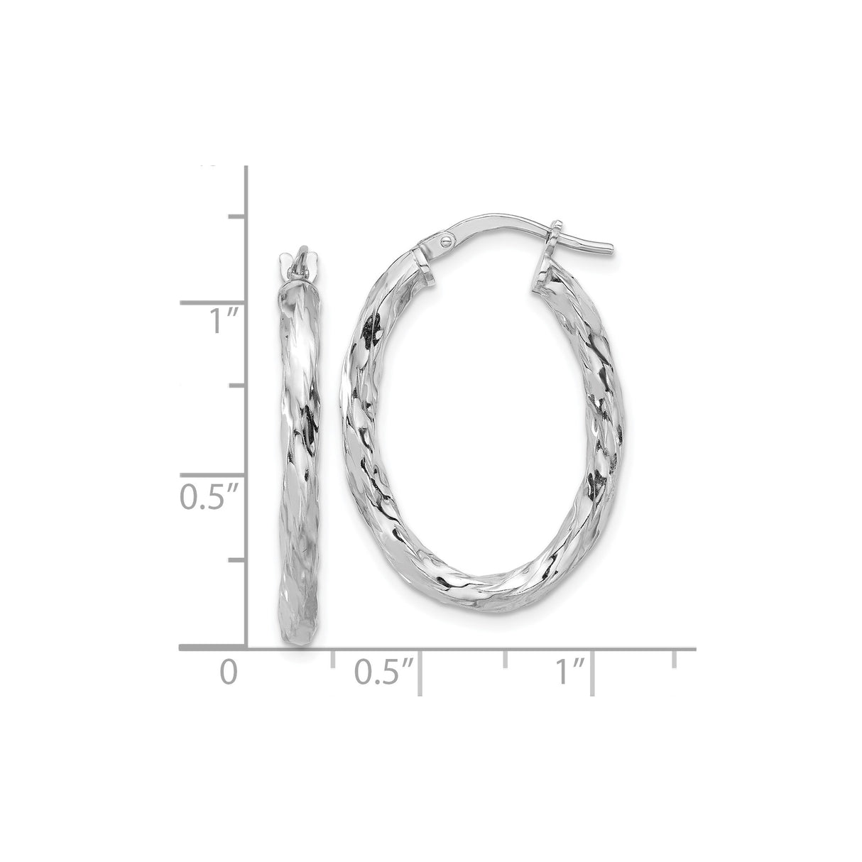 Sterling Silver Twisted Hoop Earrings with Hammered Texture, Oval Statement Design