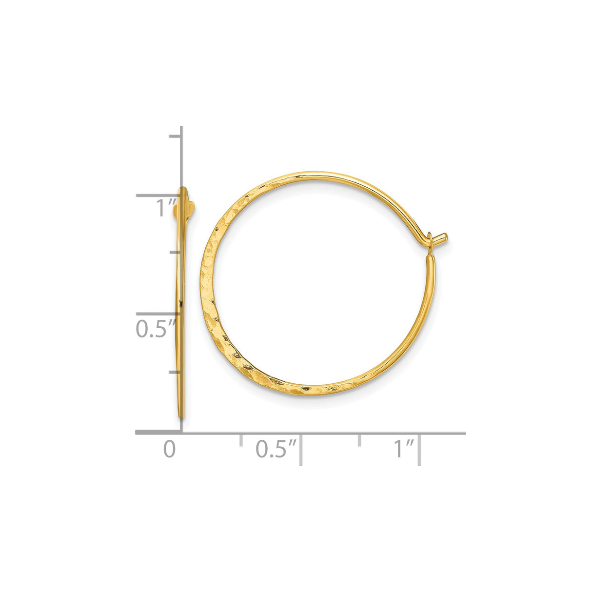 Sterling Silver Hoop Earrings with Gold Plating and Hammered Texture, Lightweight Modern Design