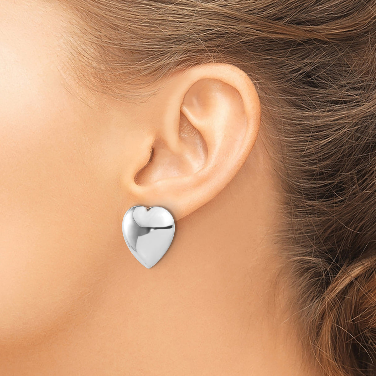 Sterling Silver Heart Locket Pendant with Polished Finish and Openable Design for Women