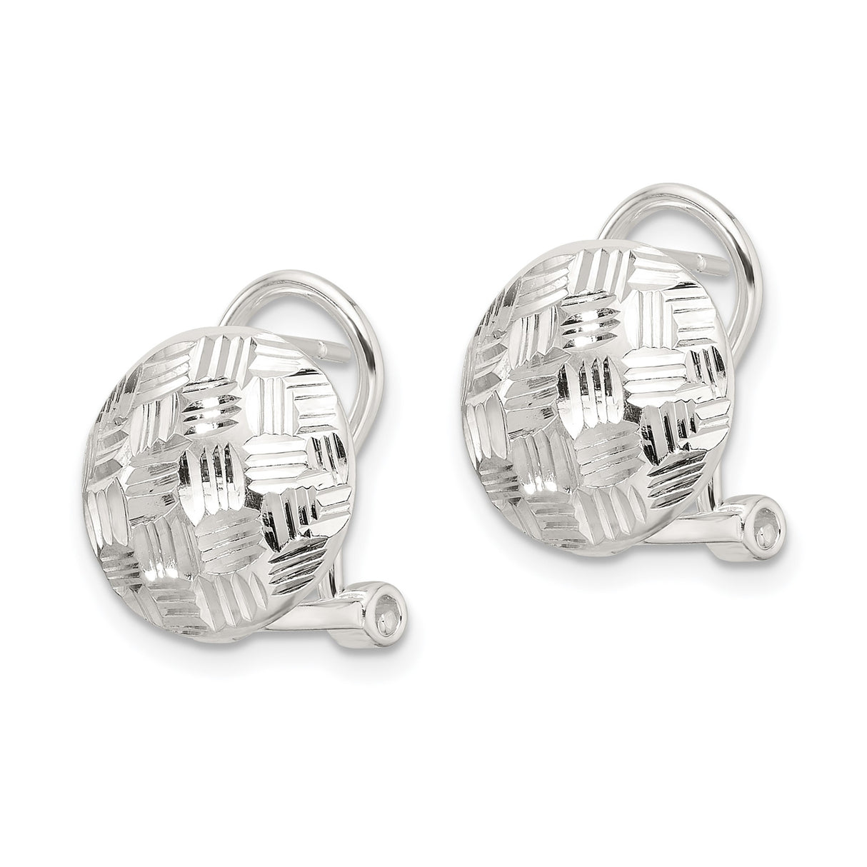 Sterling Silver Soccer Ball Stud Earrings, Etched Texture, Sports Design for Women and Girls