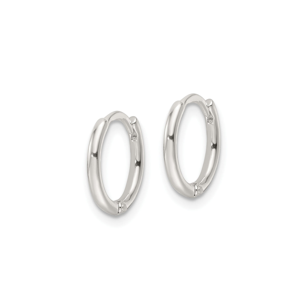 Sterling Silver Small Hoop Earrings, Hinged Minimalist Design for Women or Unisex Wear