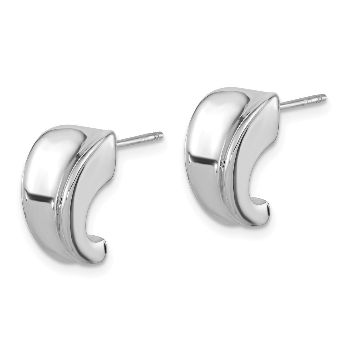 Sterling Silver Ridged Hoop Earrings, Modern Chunky Huggie Style for Women