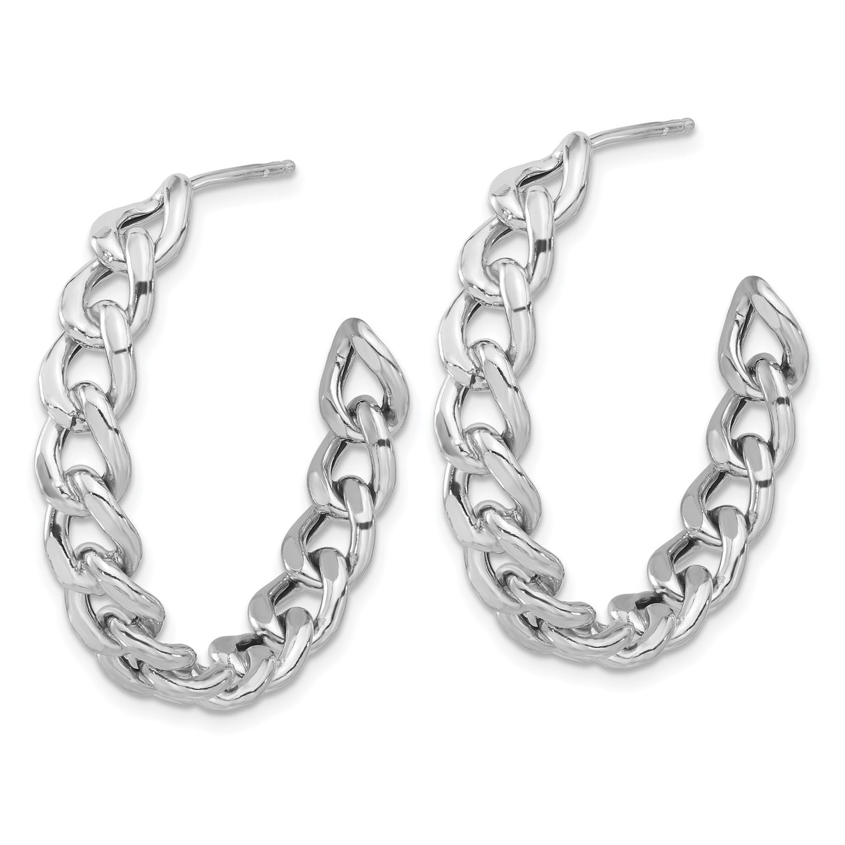 Sterling Silver Braided Hoop Earrings with Twisted Chain and Textured Design for Women