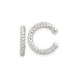 Sterling Silver Ear Cuff with Twisted Rope Design, Minimalist Modern Style