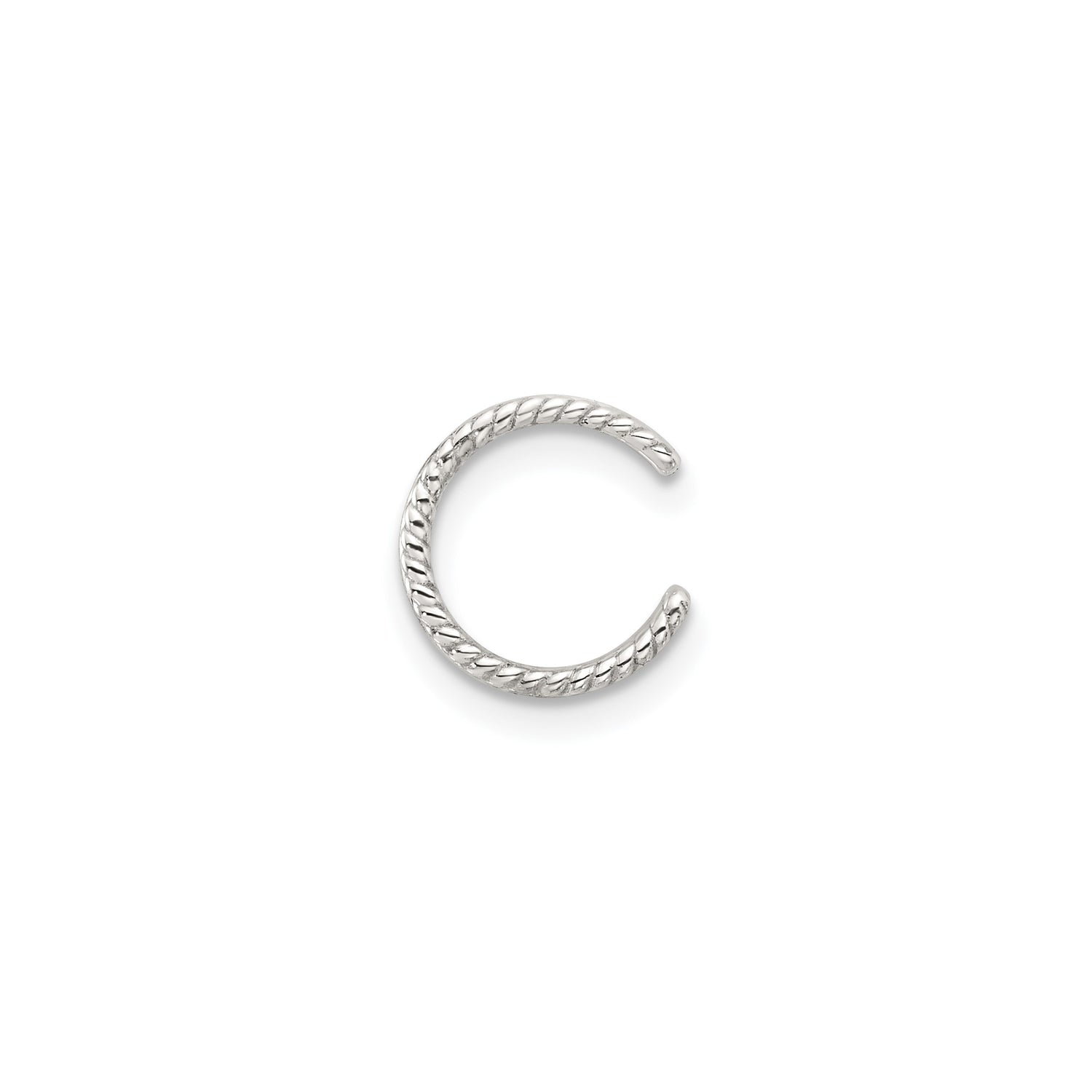 Sterling Silver Rope Spacer Bead with Double Rope Design and Textured Detailing