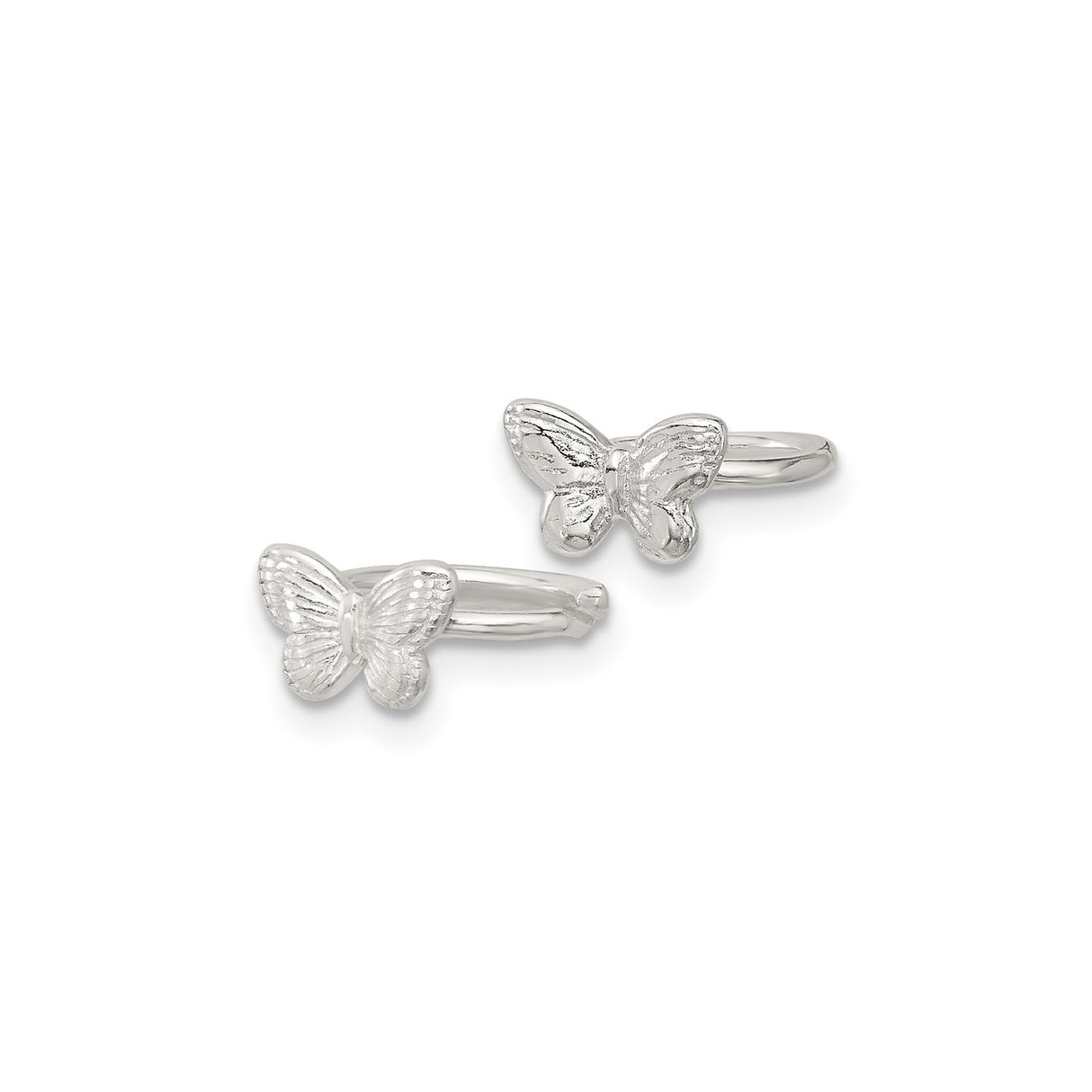 Sterling Silver Butterfly Ear Cuffs, Non-Pierced, Boho Style Nature-Inspired Jewelry for Women