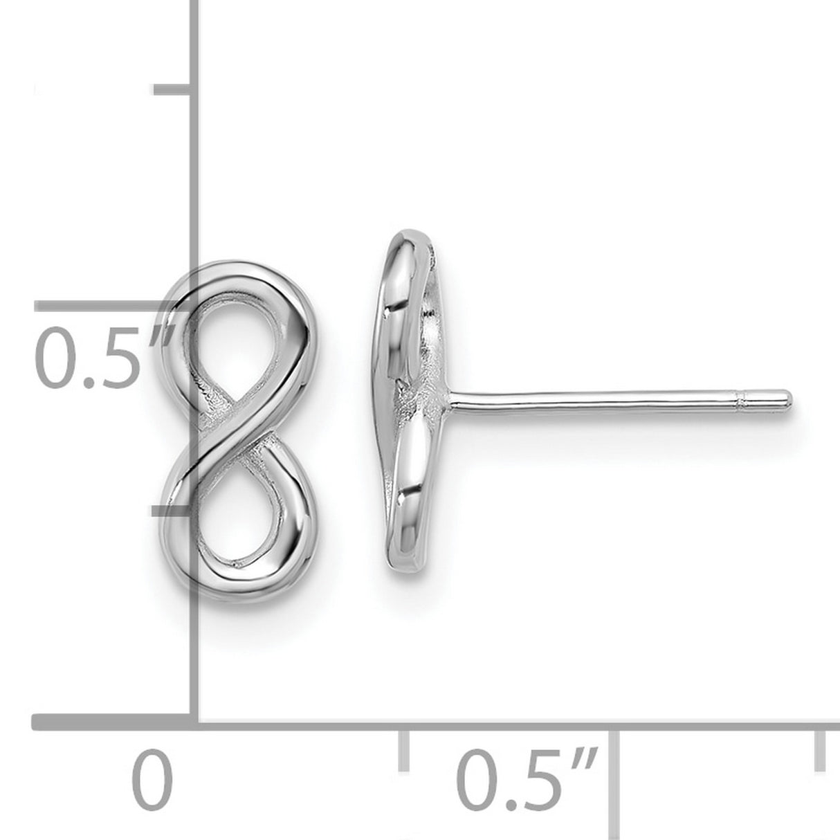 Sterling Silver Infinity Symbol Stud Earrings, Minimalist Timeless Design for Women