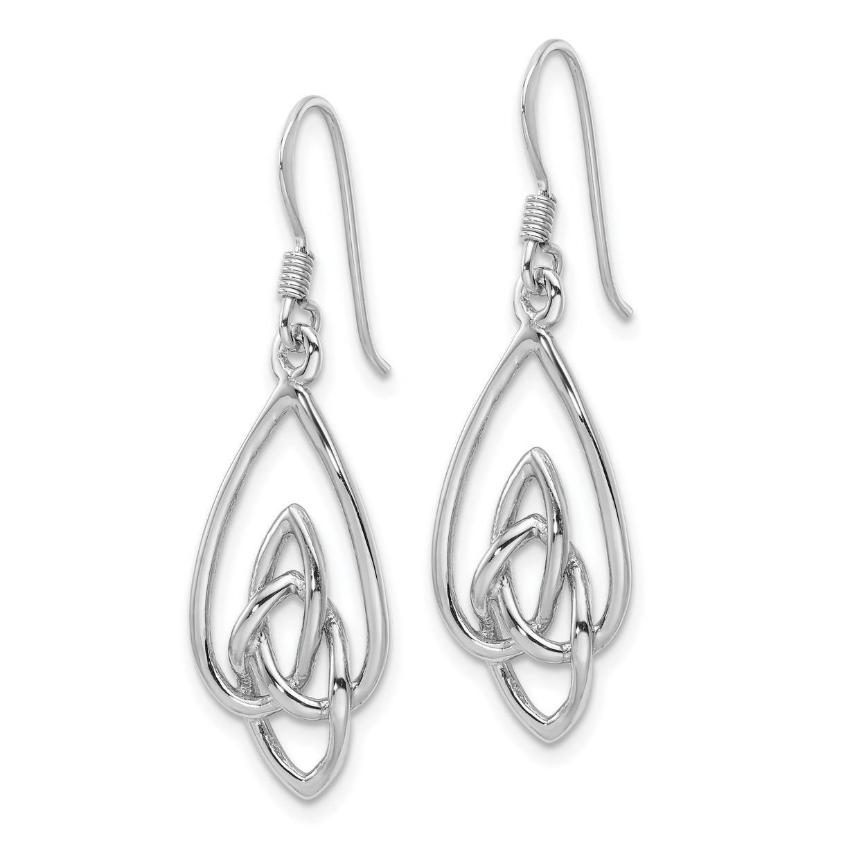 Sterling Silver Teardrop Earrings with Celtic Knot Design for Women