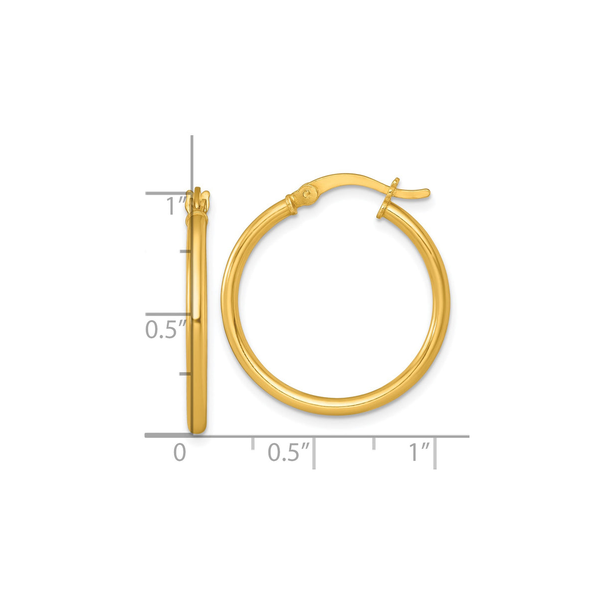 Sterling Silver Gold Plated Hoop Earrings, Classic Round Tube, Lightweight Modern Design for Women