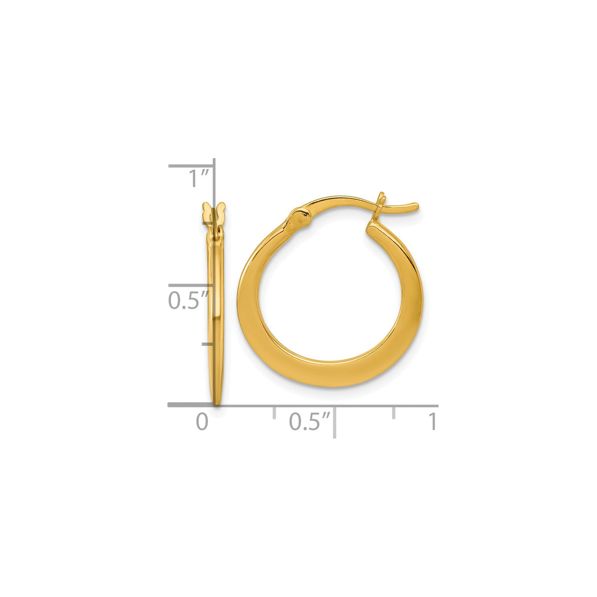 Sterling Silver Gold Plated Hoop Earrings, Classic Smooth Round Minimalist Design for Women