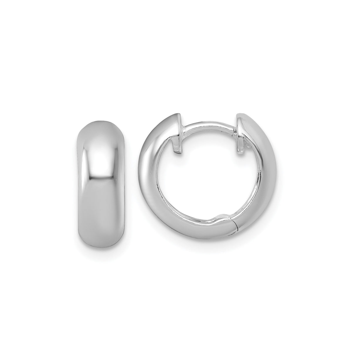 Sterling Silver Huggie Hoop Earrings, Minimal Smooth Finish, Unisex Classic Style