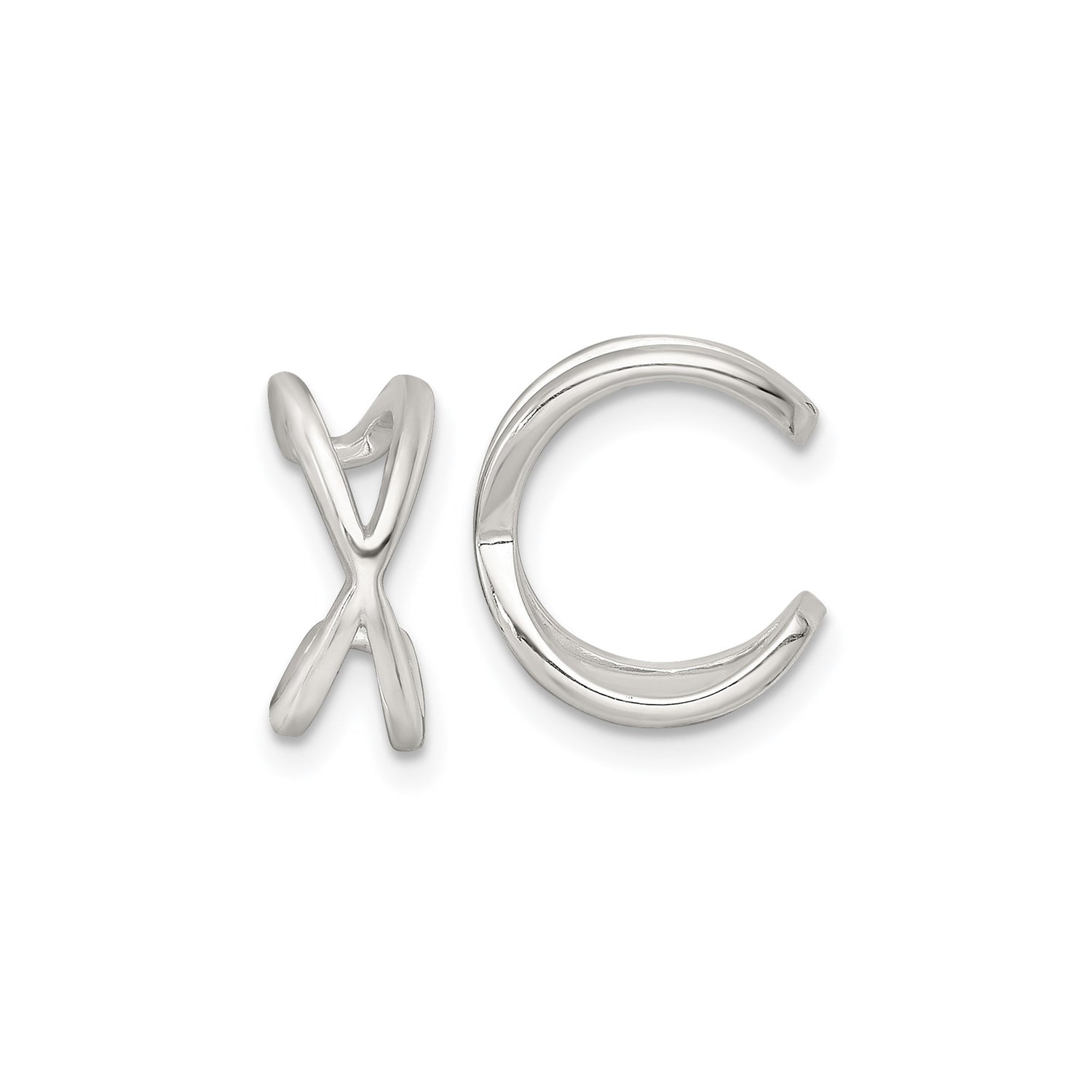 Sterling Silver XO Stud Earrings, Minimalist X O Design, Polished Dainty Love Jewelry