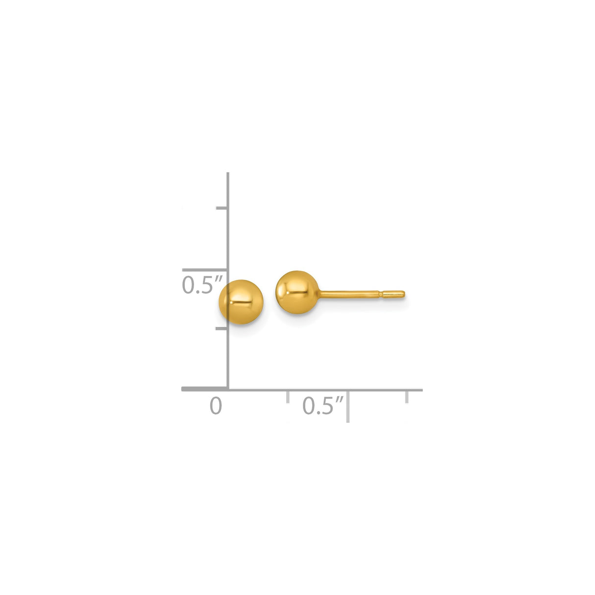 Sterling Silver Ball Stud Earrings, Polished Sphere Post Design, Minimalist Everyday Style