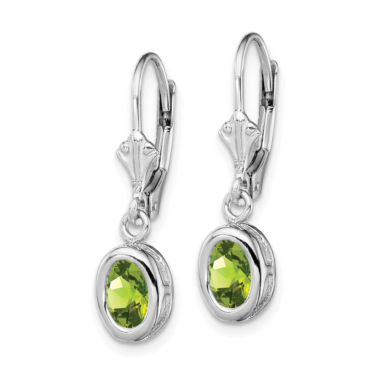 Sterling Silver Celtic Dangle Earrings with Peridot and Knot Details for Women