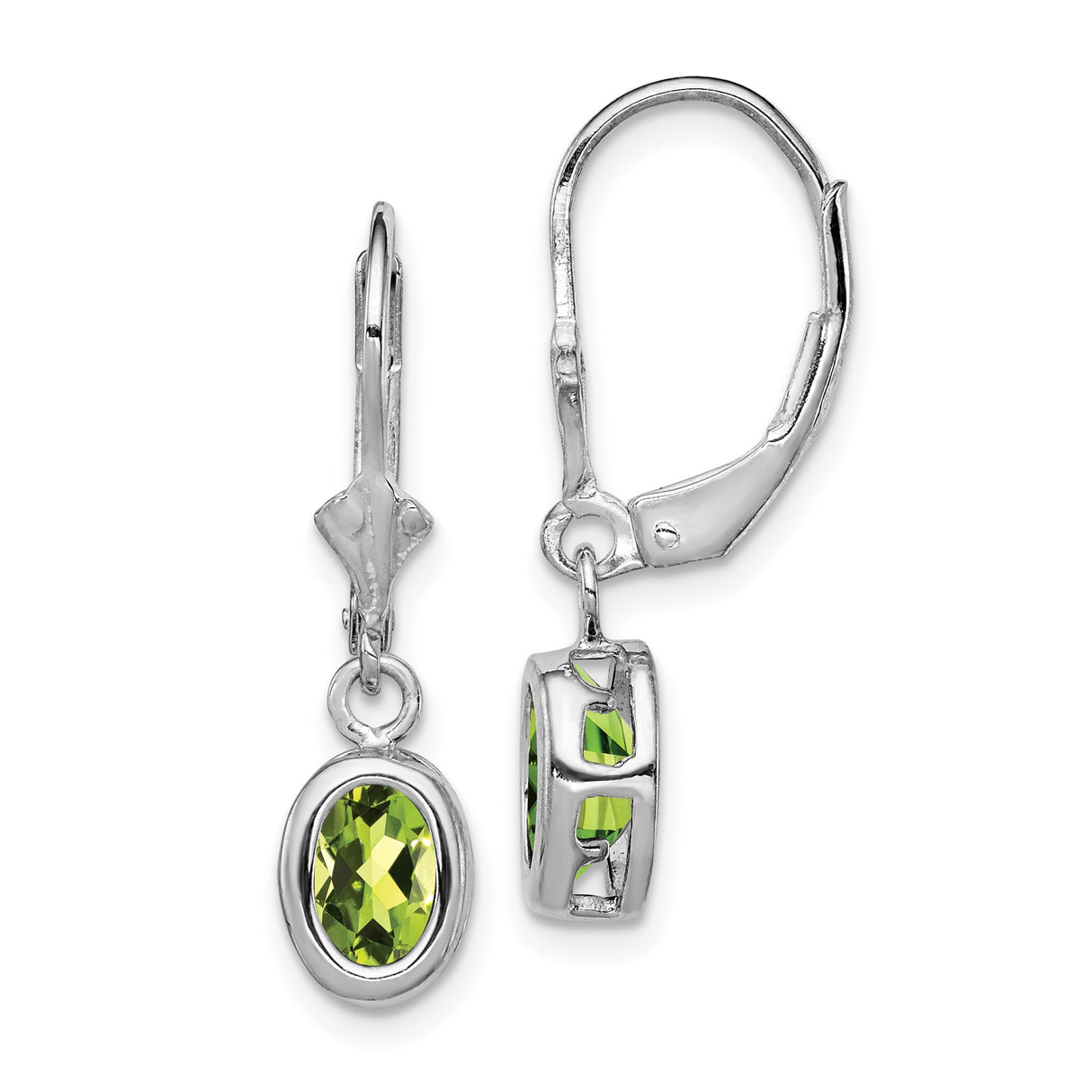 Sterling Silver Celtic Dangle Earrings with Peridot and Knot Details for Women