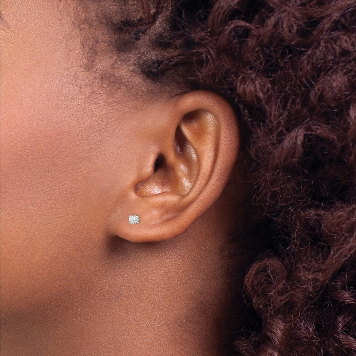 Sterling Silver Stud Earrings with Round Cubic Zirconia, Classic 4-Prong Minimalist Design