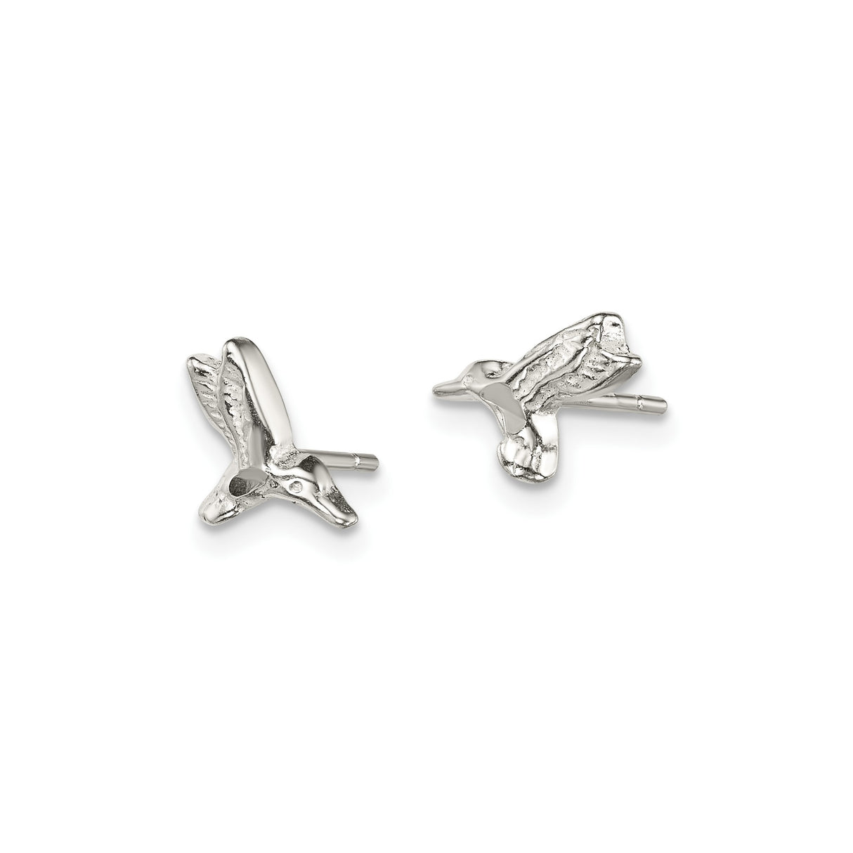 Sterling Silver Hummingbird Stud Earrings, Dainty Bird Design, Nature-Inspired Jewelry for Women