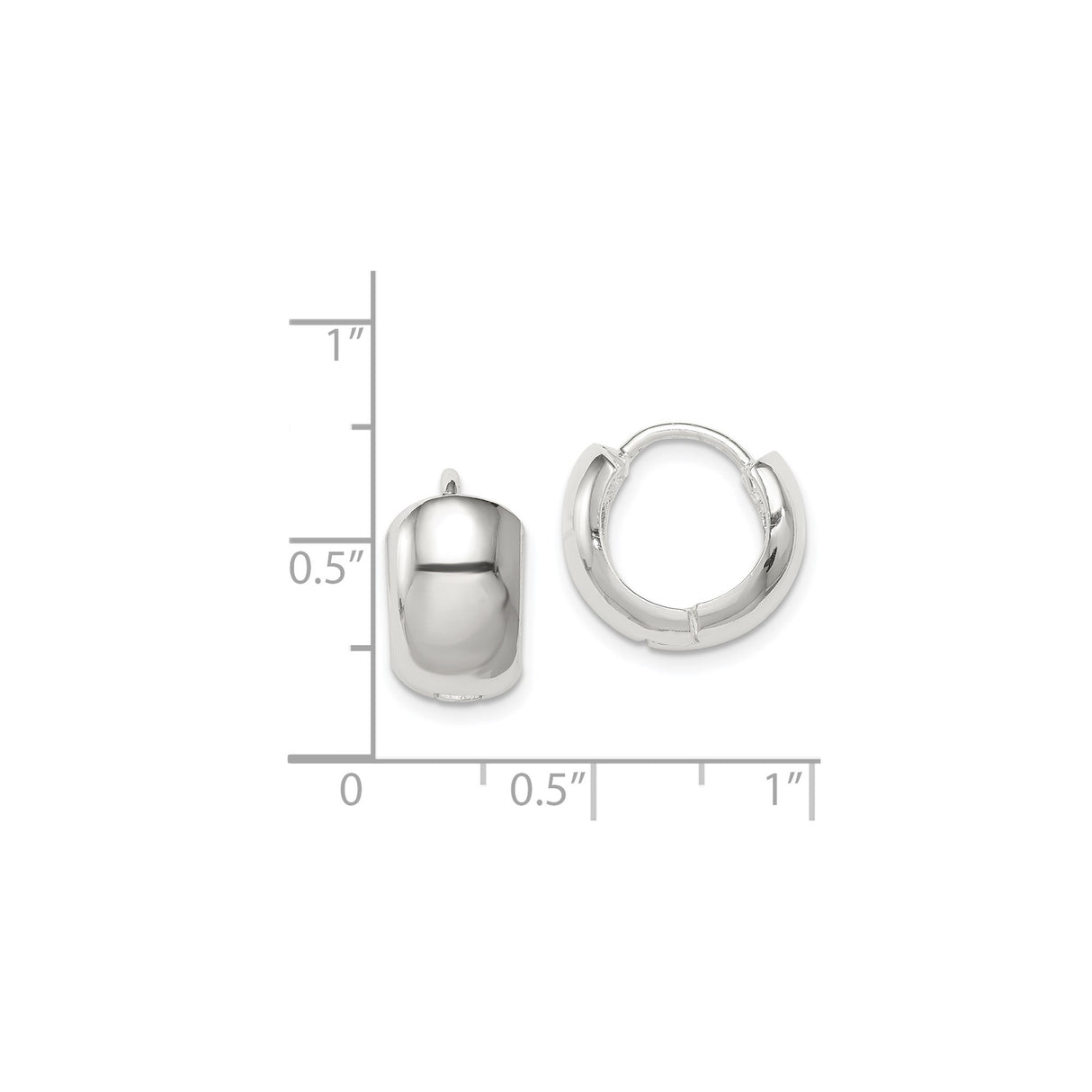 Sterling Silver Huggie Earrings with Smooth Polished Design, Minimalist Small Hoops for Women