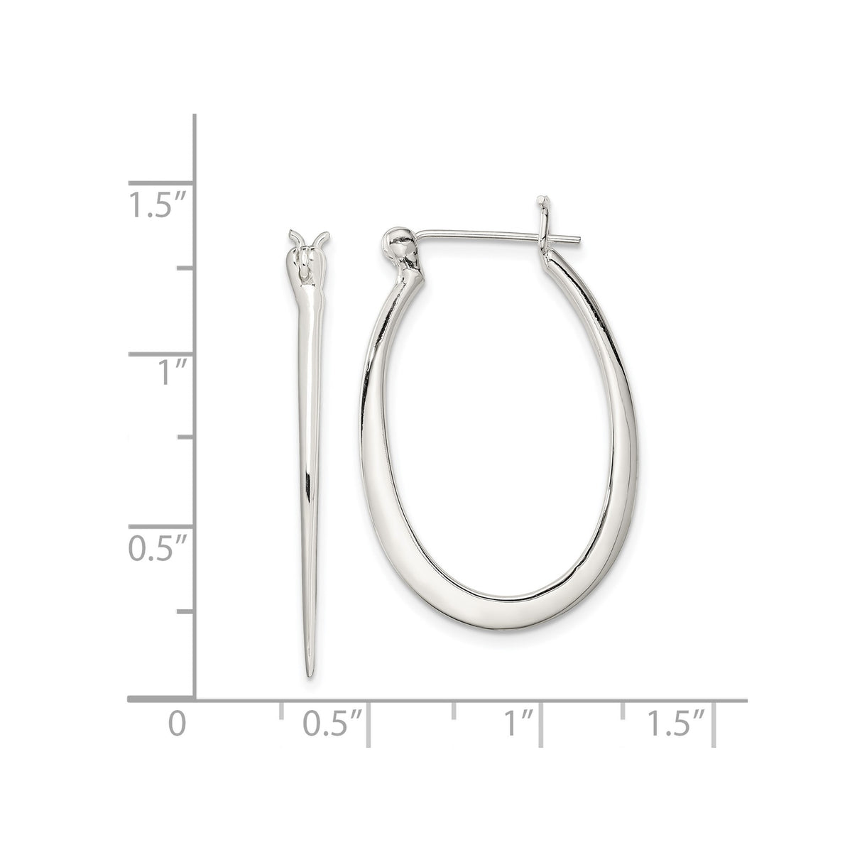 Sterling Silver Spike Hoop Earrings with Elongated Horn Design, Gothic Punk Style, Unisex