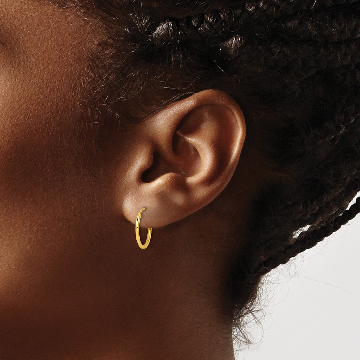 Sterling Silver Hoop Earrings, Gold Plated, Lightweight Polished Minimalist Style