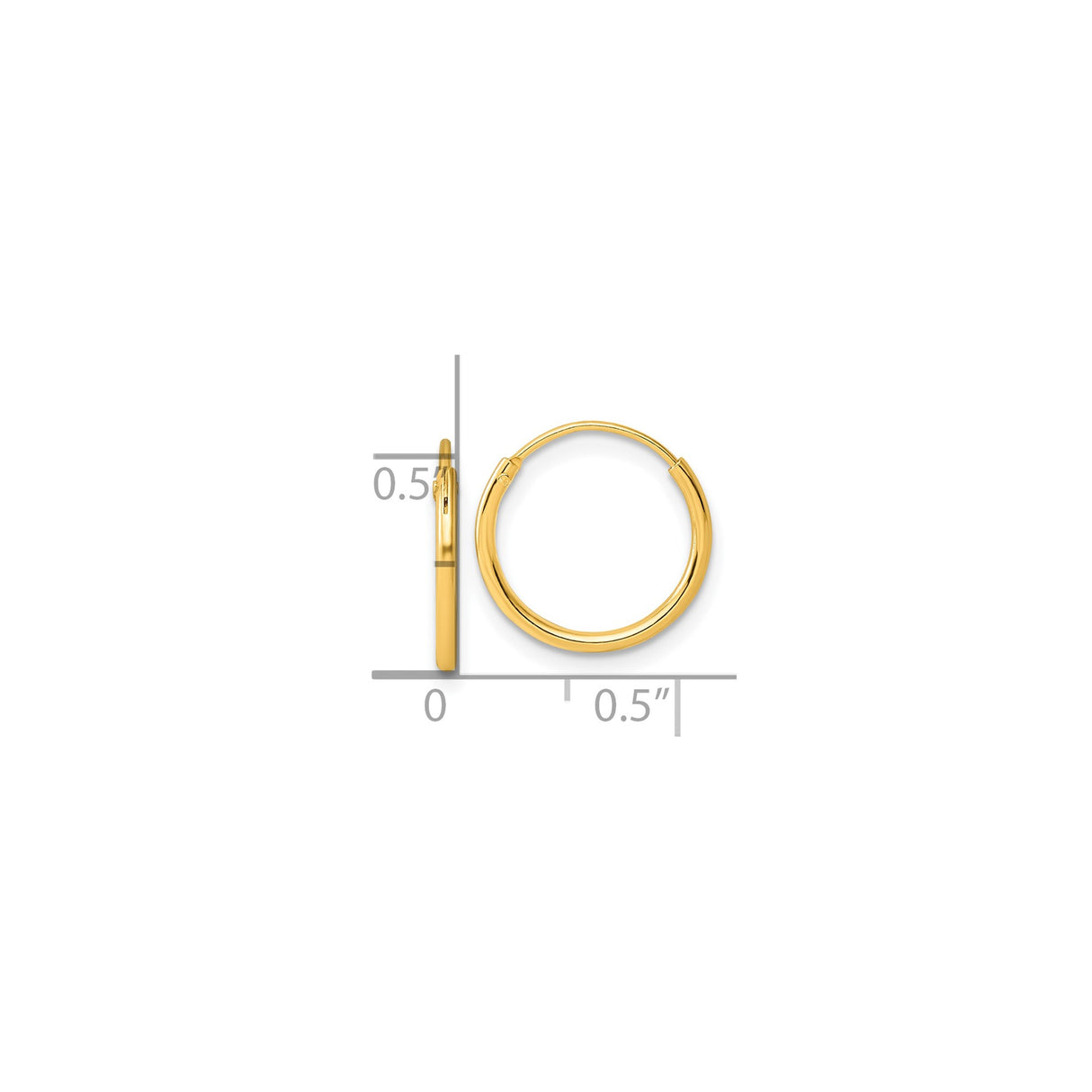Sterling Silver Hoop Earrings, Gold Plated, Lightweight Polished Minimalist Style