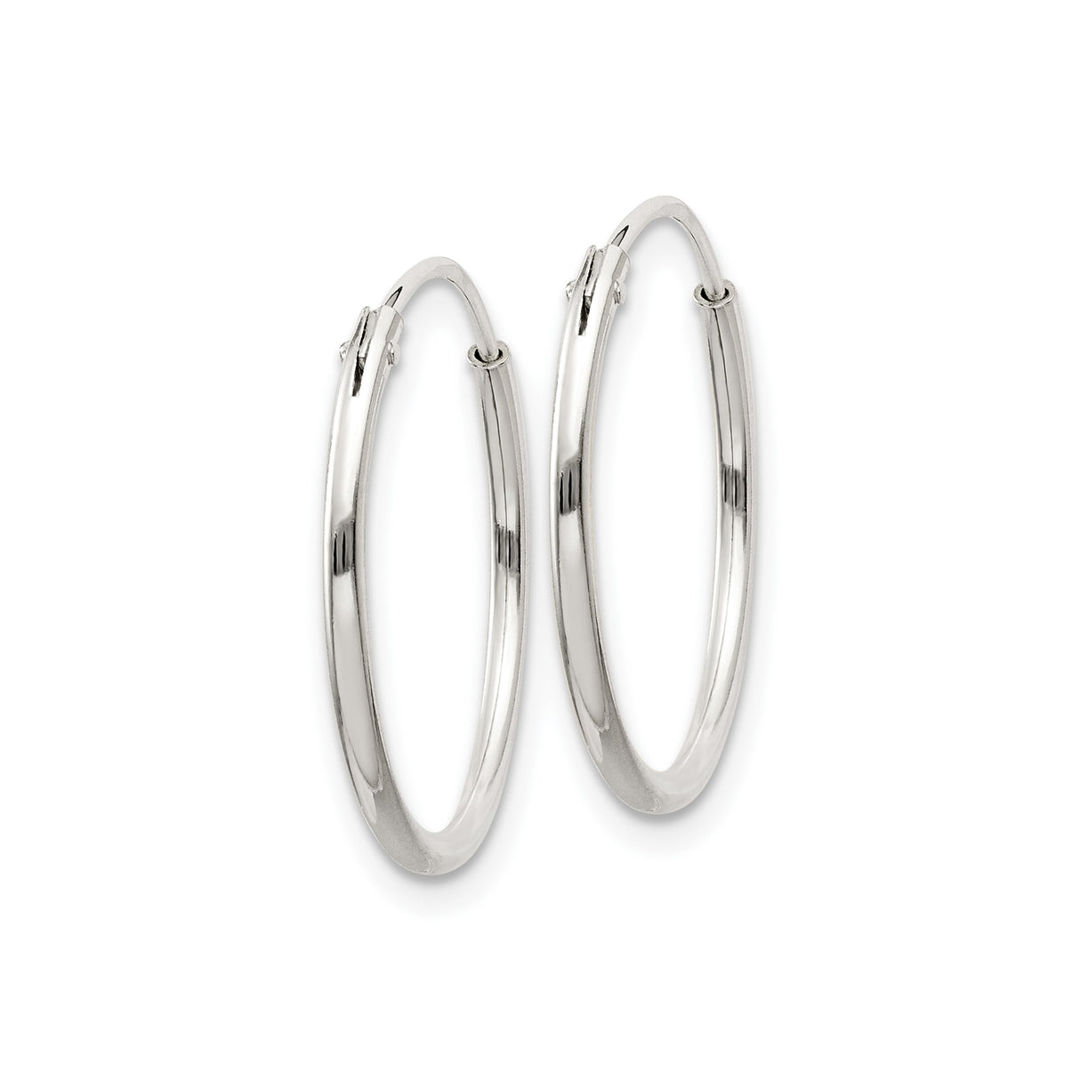 Sterling Silver Hoop Earrings, Lightweight Endless Small Tube Hoops, Minimalist Classic Style