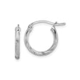 Sterling Silver Twisted Hoop Earrings with Textured Rope Design and Satin Finish