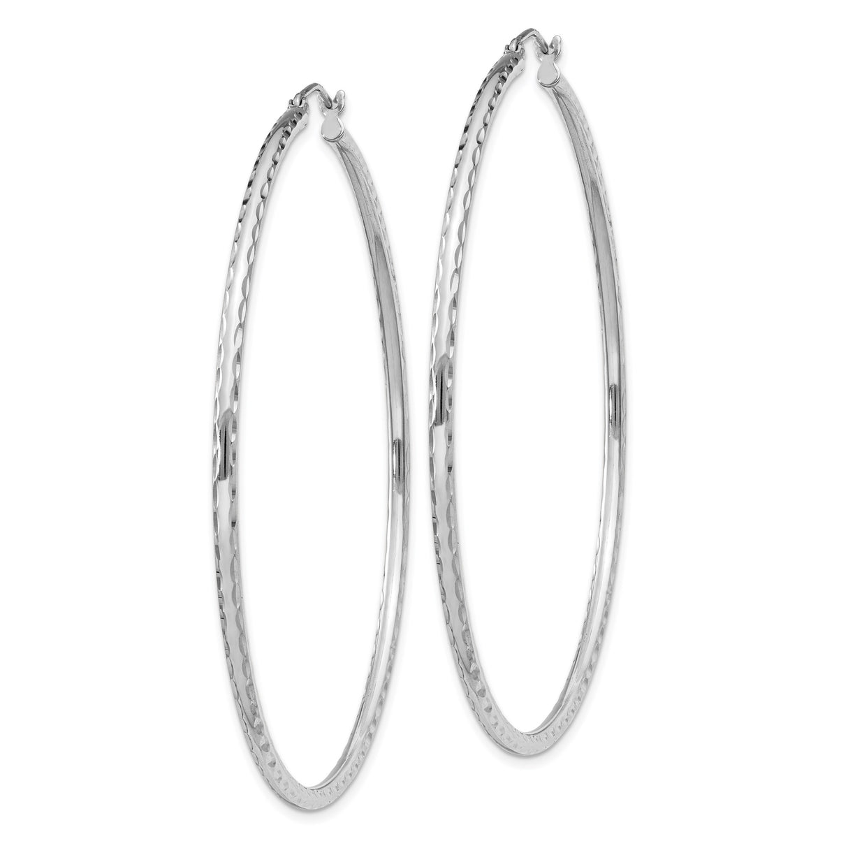 Sterling Silver Hoop Earrings, Lightweight Hammered Round Design, Minimalist Modern Style