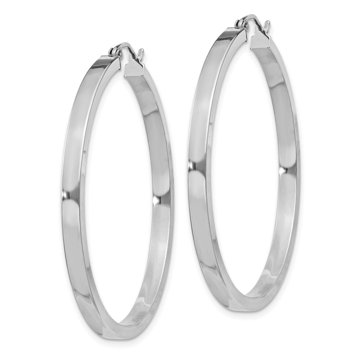 Sterling Silver Hoop Earrings, Large Round Minimalist Tube Design for Women