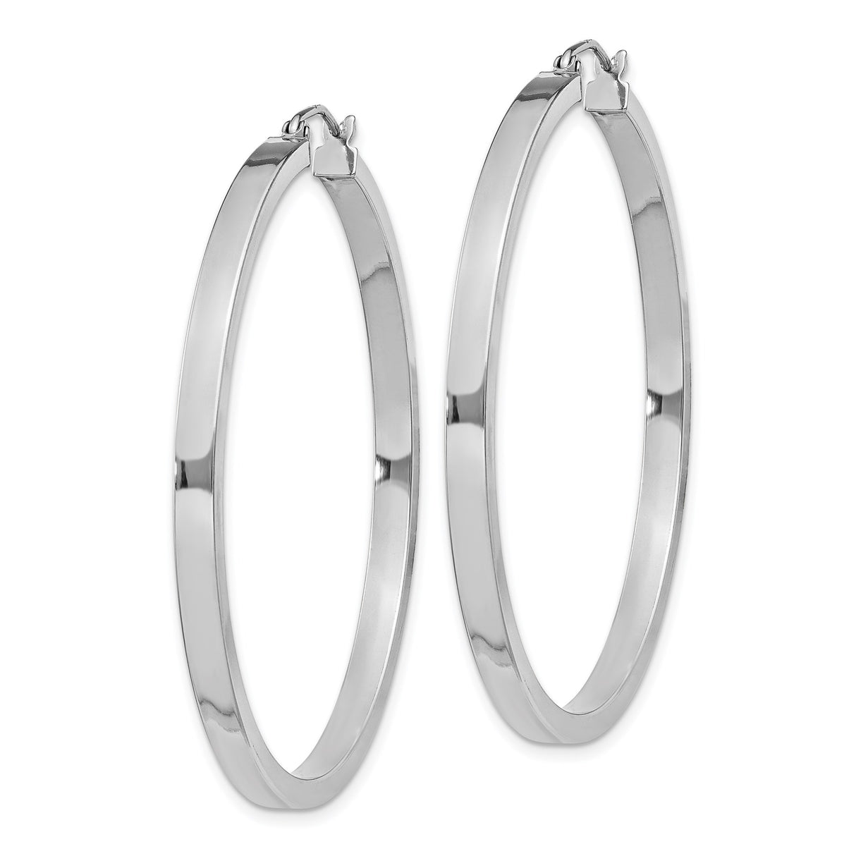 Sterling Silver Hoop Earrings, Minimalist Round Design, Polished Finish, Modern Tube Style