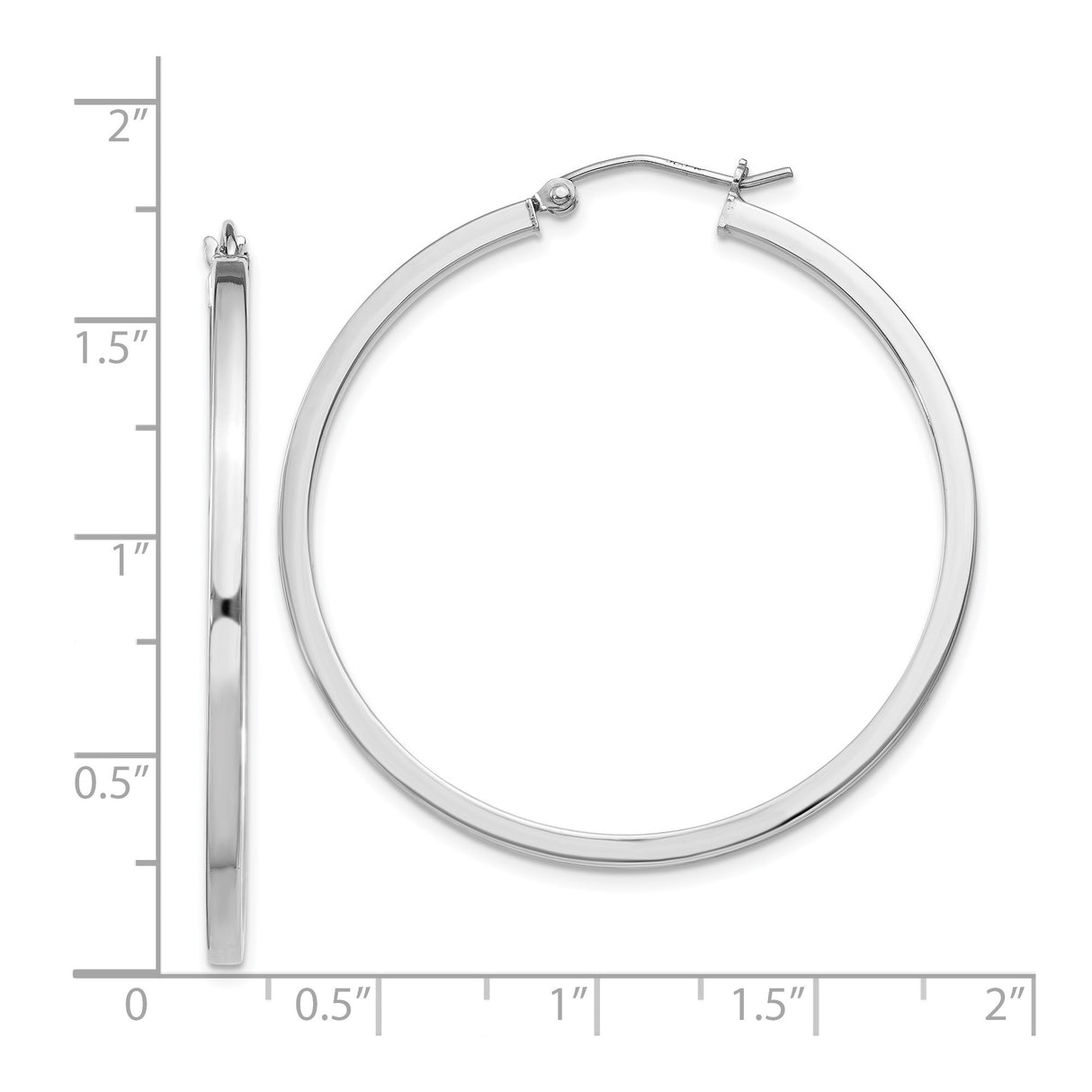 Sterling Silver Hoop Earrings, Polished Finish, Lightweight Minimalist Design for Women