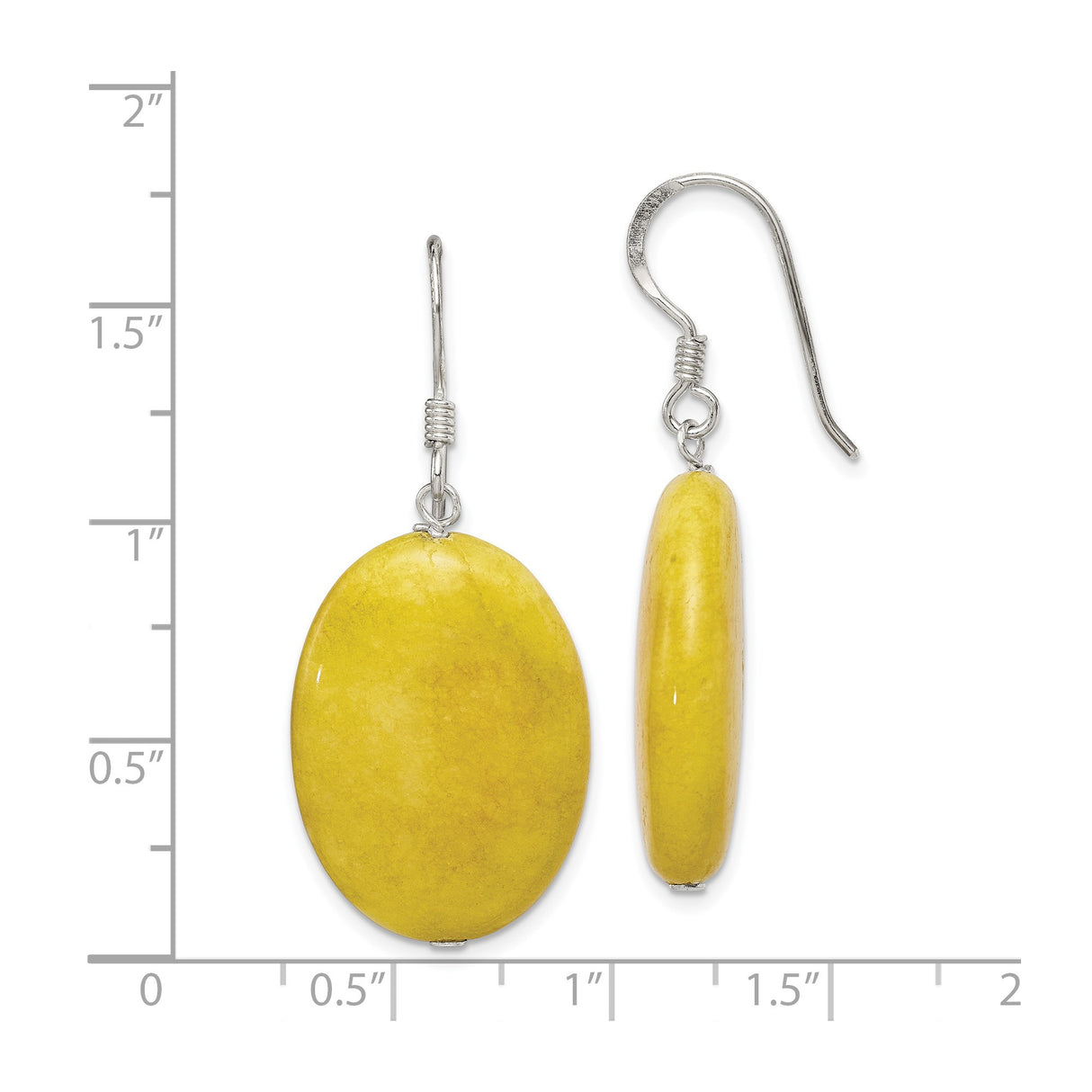 Sterling Silver Dangle Earrings with Jade Oval Beads, Boho Drop Design for Women