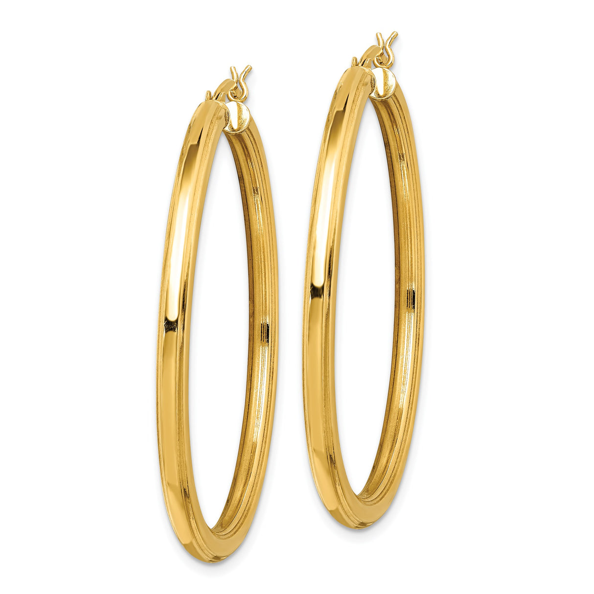 Sterling Silver Gold Plated Hoop Earrings, Minimalist Round Lightweight Design for Women