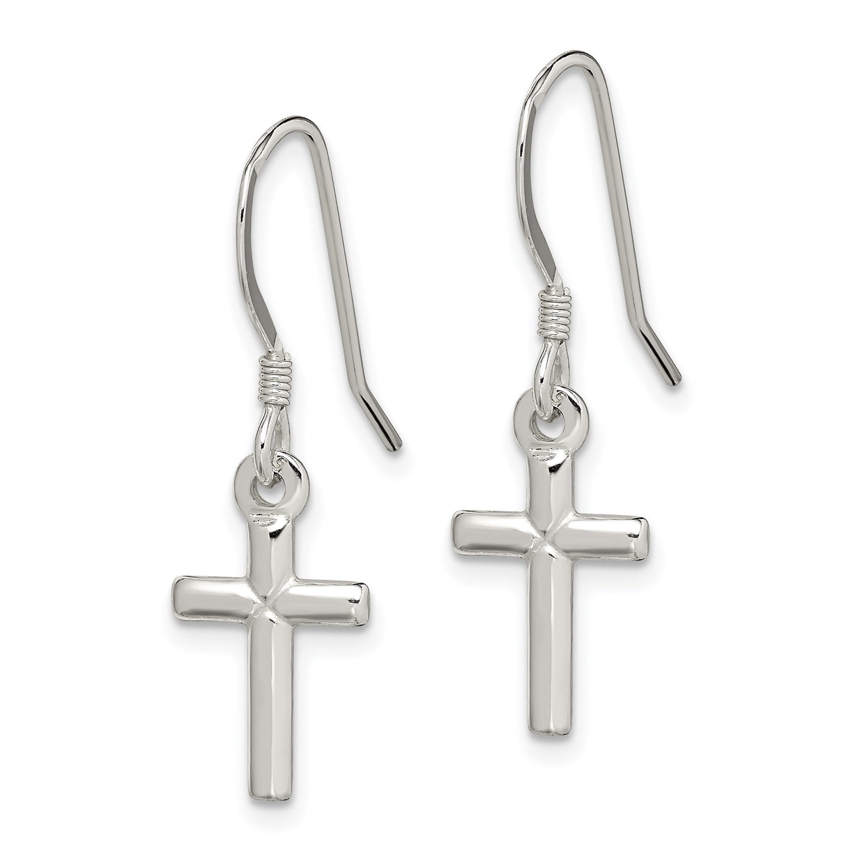 Sterling Silver Cross Pendant, Mirror Finish Minimalist Latin Cross for Men and Women