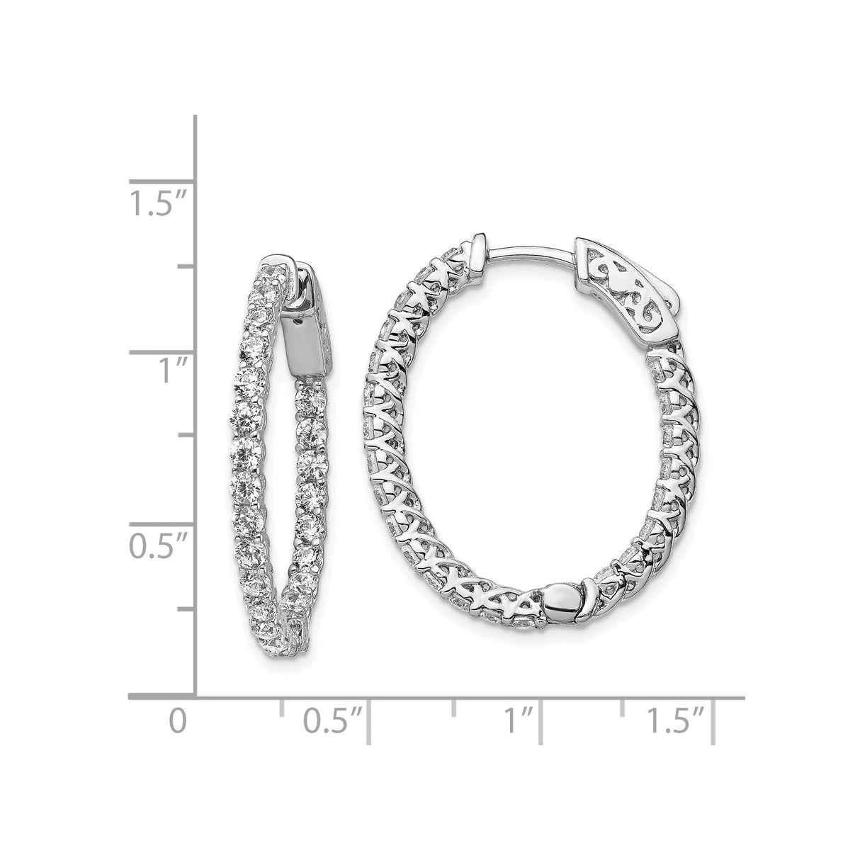 Sterling Silver Hoop Earrings with Cubic Zirconia, Celtic Knot and Eternity Symbol Design