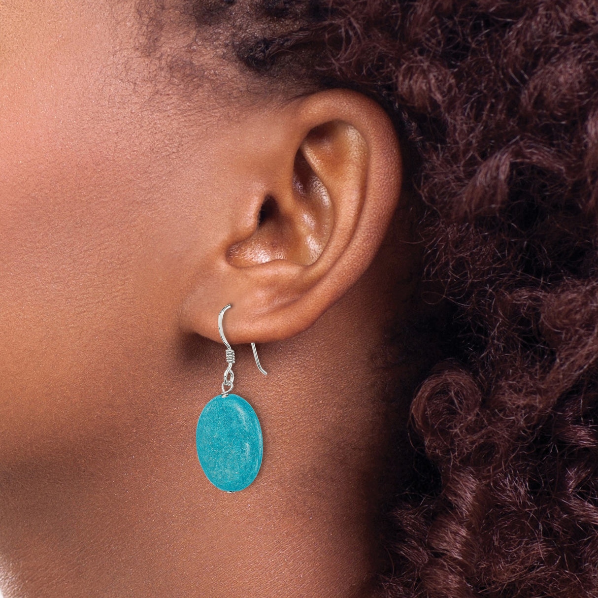 Sterling Silver Dangle Earrings with Aventurine, Boho Style Drop Design for Women