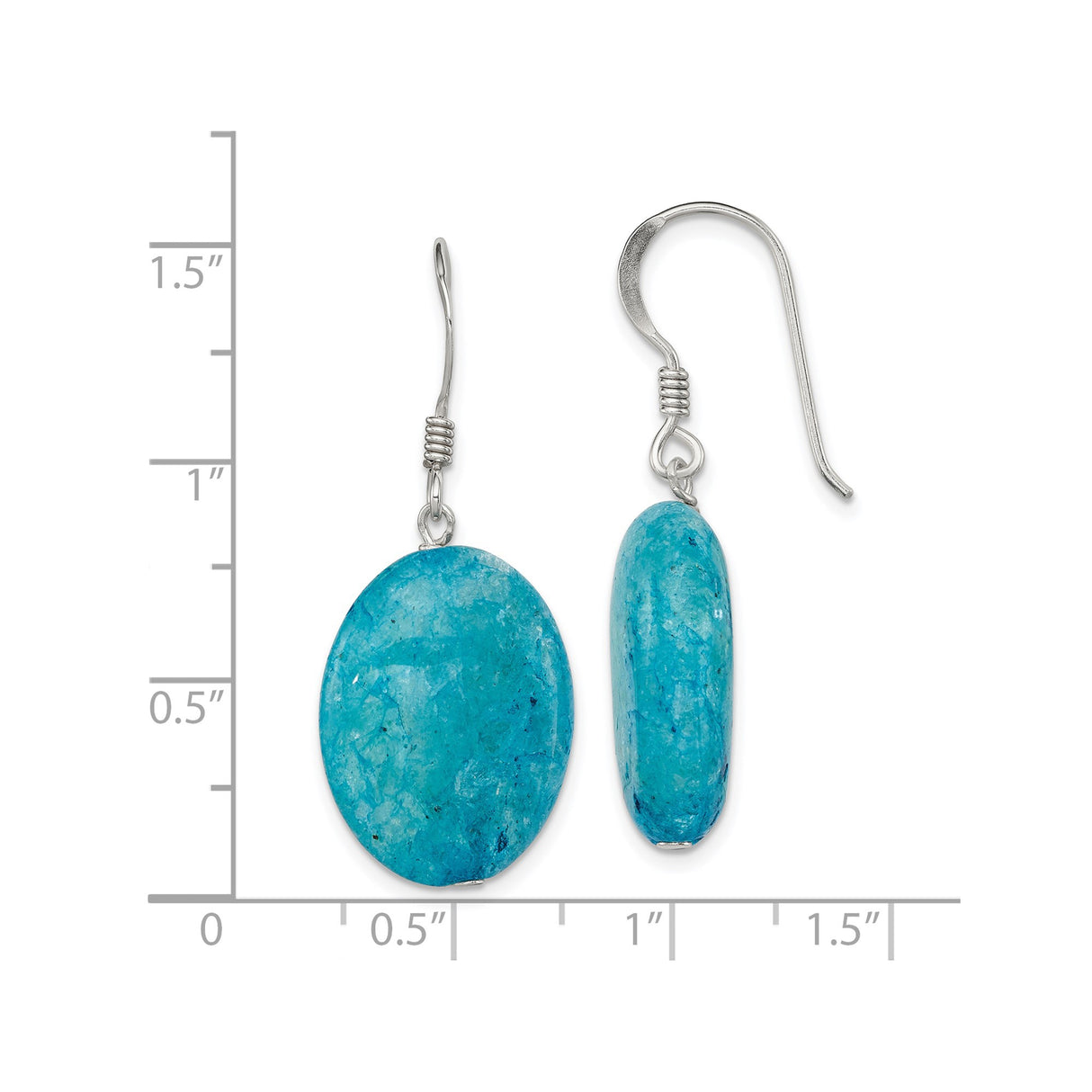 Sterling Silver Dangle Earrings with Aventurine, Boho Style Drop Design for Women