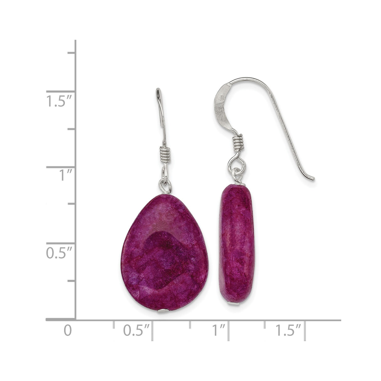 Sterling Silver Teardrop Earrings with Aventurine, Handcrafted Dangle Design for Women