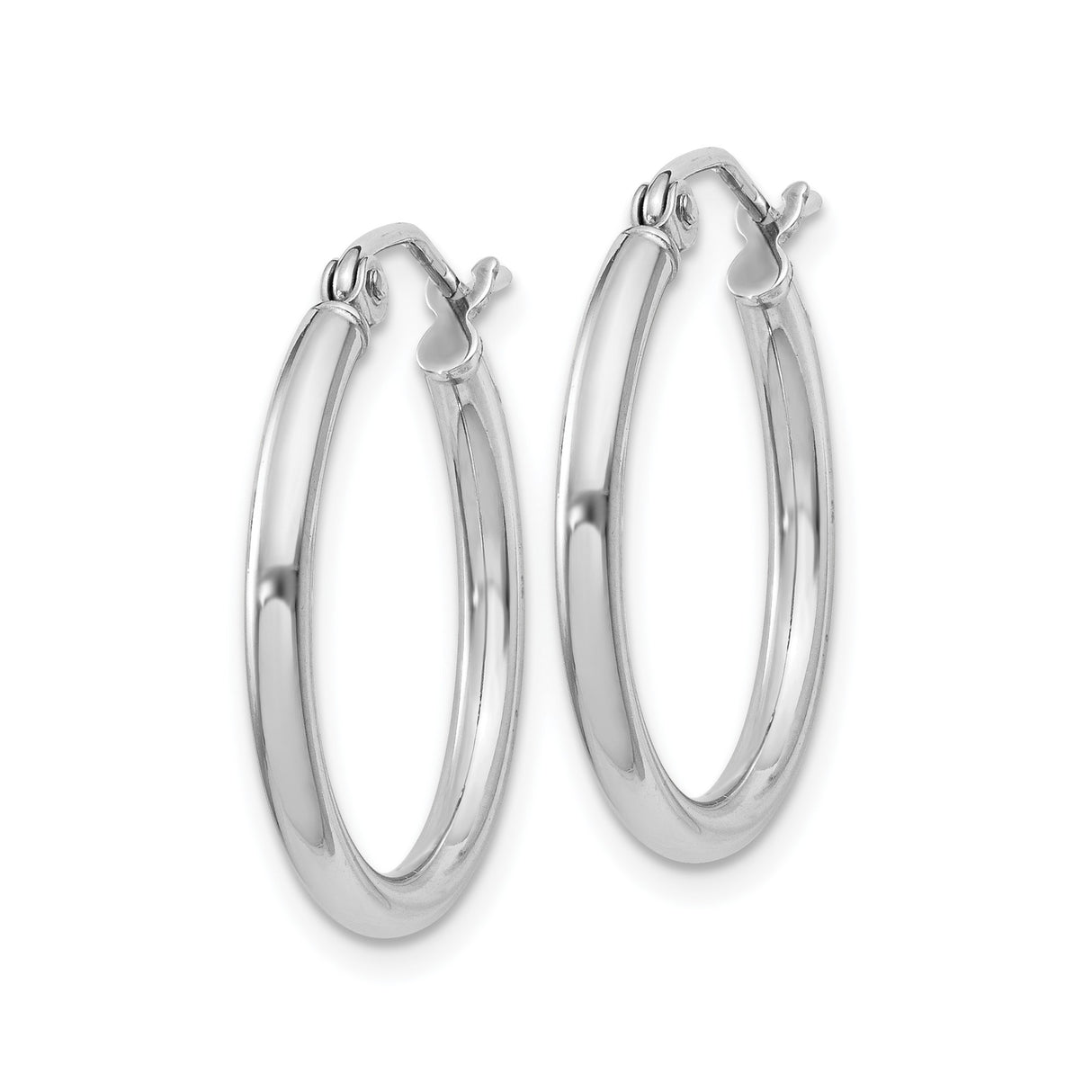 Sterling Silver Hoop Earrings, Classic Polished Finish, Lightweight Minimalist Design for Women