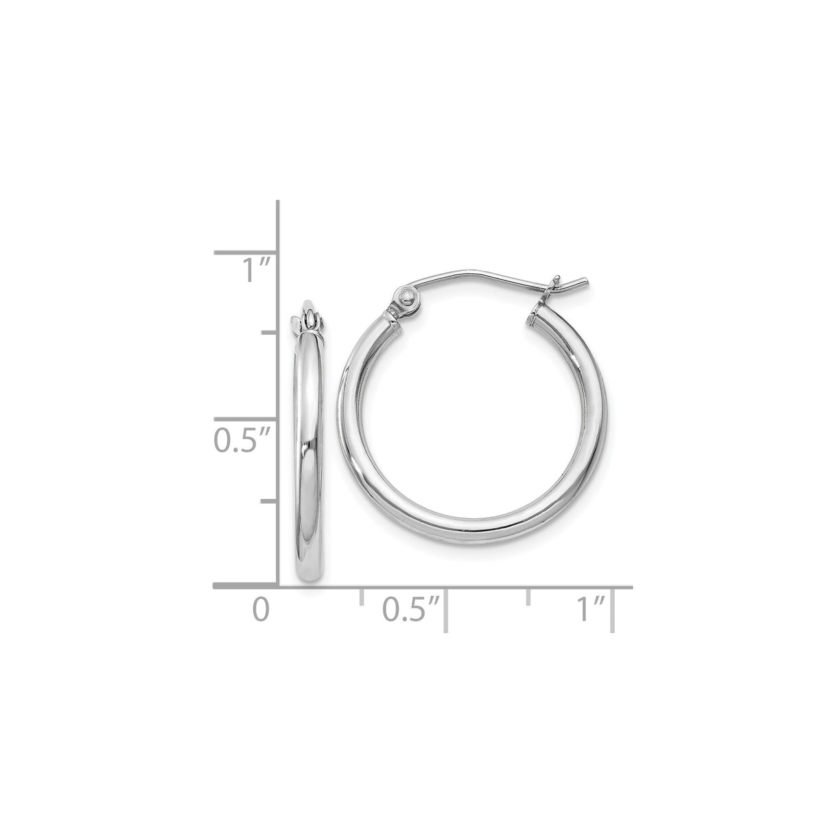 Sterling Silver Hoop Earrings, Classic Polished Finish, Lightweight Minimalist Design for Women
