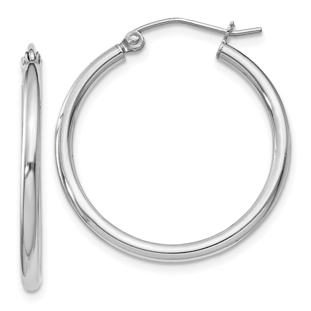 Sterling Silver Hoop Earrings, Small Lightweight Polished Minimalist Style for Women