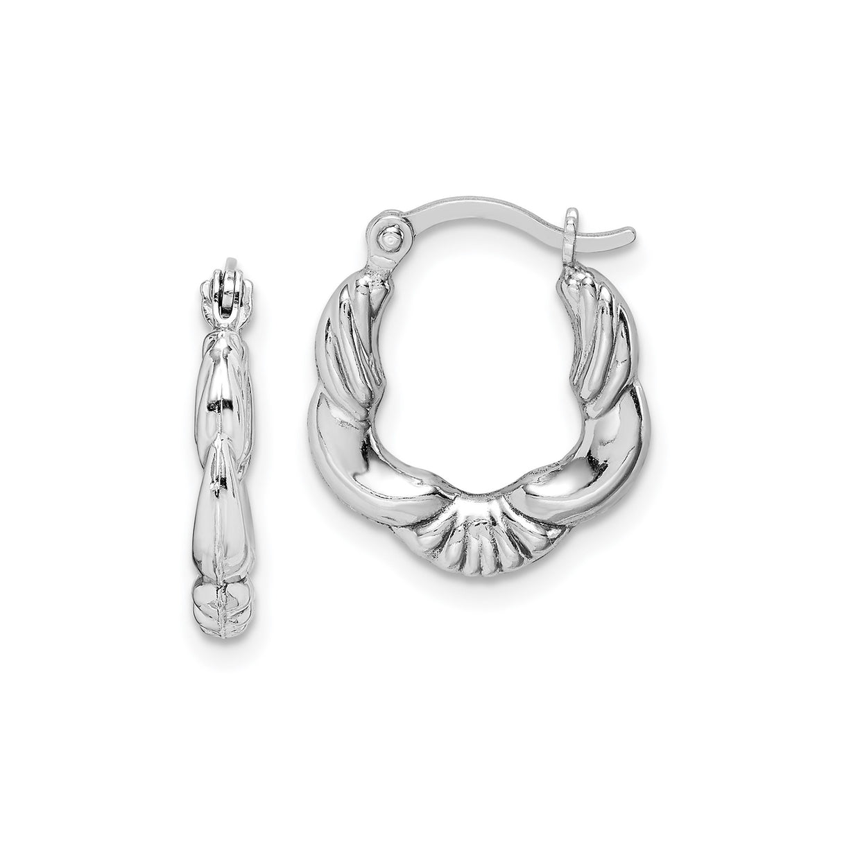Sterling Silver Claddagh Hoop Earrings with Heart, Crown, and Hands Design, Irish Heritage Jewelry