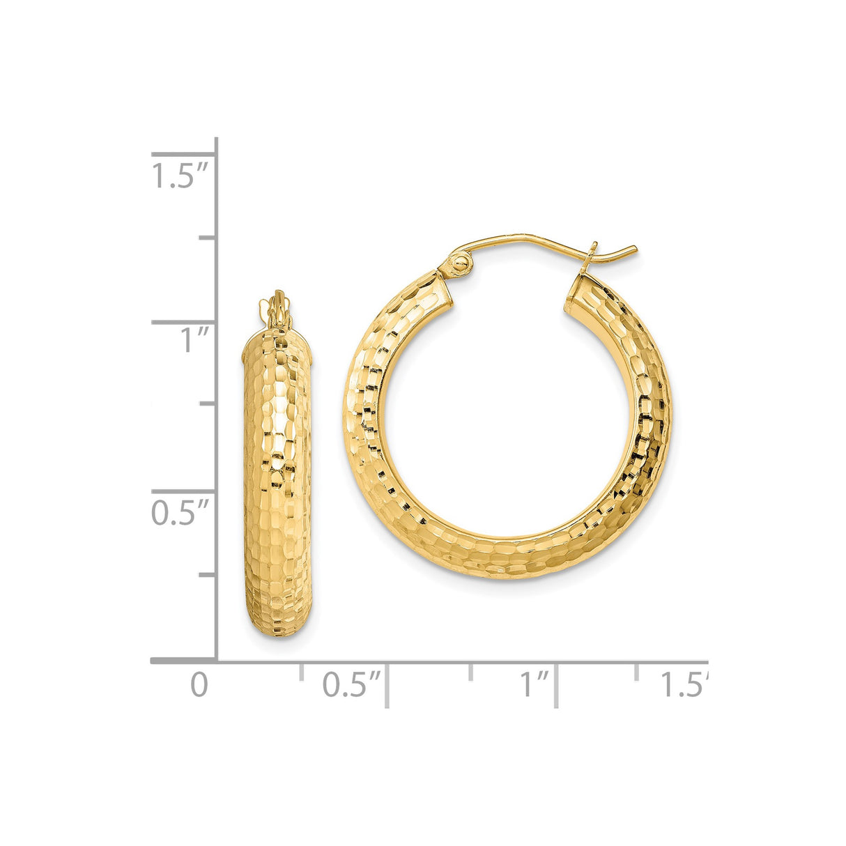 Sterling Silver Hoop Earrings with Gold Plated Hammered Texture, Bold Round Statement Design